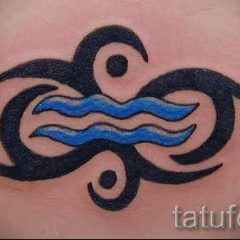 Тату знак зодиака водолей на все руку Тату знак зодиака водолей на все руку
