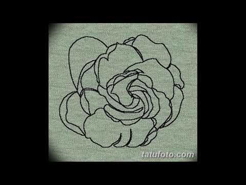 Эскизы тату камелия - примеры рисунков для переноса на тело