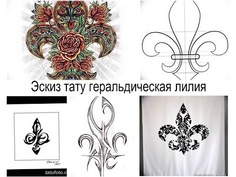 Эскиз тату геральдическая лилия - коллекция рисунков и информация для сайта tatufoto.com