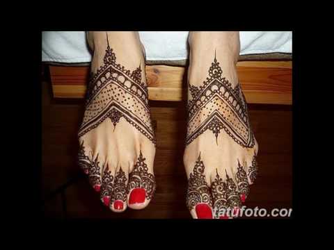 Мехенди на пальцах ног - готовые рисунки на теле - фото