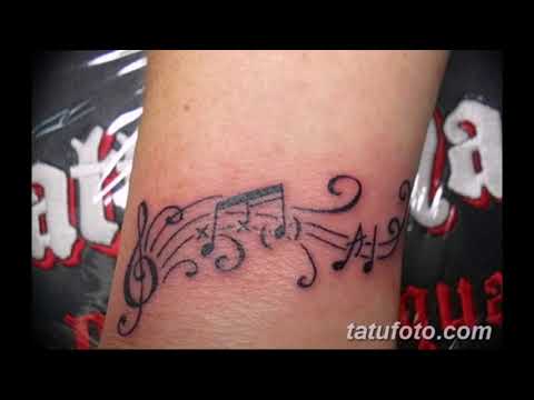 Значение тату ноты - рисунки готовых тату на теле - фото