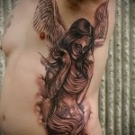 Men's tattoo on the side