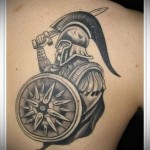 Roman warrior tattoo