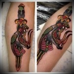 dagger and snake tattoo
