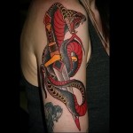 snake tattoo dagger WRAPPED