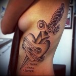 tattoo heart with dagger