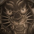 Значение татуировки пантера 10 - Пример тату пантера - сб тату с оскалом дикой пантеры в стиле Олд скул