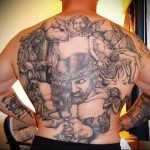 Религиозная татуировка на спине мужская