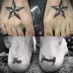 звезды татуировка на ноге мужская