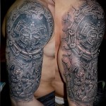 маори символы в тату - мужская татуировка на плече