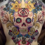 мексиканский череп тату 3