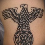 тату немецкий орел расправив крылья - - мужская татуировка на плече