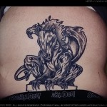татуировка дракон (демон) ТАТУ НА ПОЯСНИЦЕ МУЖСКАЯ