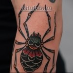 татуировка паук в стиле олд скул