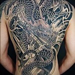 японский дракон татуировка на спине мужская фото