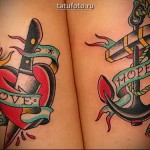 Татуировка якорь на ноге - женский вариант татуировки