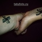 парная татуировка - цветок на руку