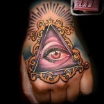 Всевидящее око тату на кулаке