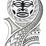 Полинезия тату эскизы - вариант на плечо