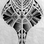 Полинезия тату эскизы - очертания ската
