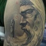 Татуировки в славянском стиле- бородатый старец
