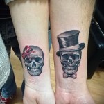 парные татуировки с черепами