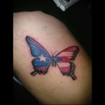 butterfly tattoo on her leg 2
