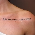 tattoo inscription on the collarbone