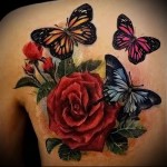 Rose And Butterfly Tattoo Designs