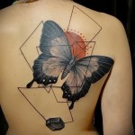 татуировка в виде бабочки фото