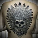 skull tattoo Indian