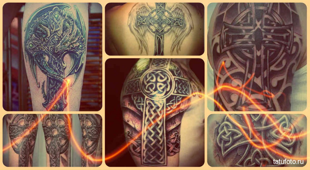 Значение тату кельтский крест - пример на фото