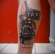 готовая татуировка с рисунком такси 6