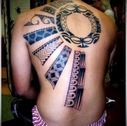 татуировка солнце на половинц спины — узоры ацтеков