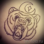 Эскиз тату медведь 15