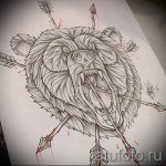 Эскиз тату медведь 23