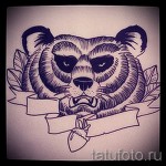 Эскиз тату медведь 24
