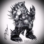Эскиз тату медведь 29