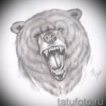 Эскиз тату медведь 31