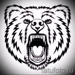 Эскиз тату медведь 36