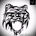 Эскиз тату медведь 38