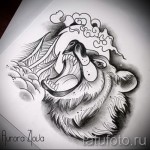 Эскиз тату медведь 48