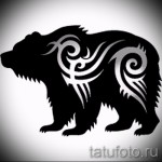 Эскиз тату медведь 49