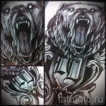 Эскиз тату медведь 51