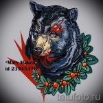 Эскиз тату медведь 54