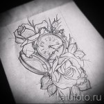 старинные чамы и розы - ТАТУ РУКАВА ЭСКИЗ