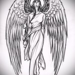 Эскиз тату ангелов хранителей - облик девушки