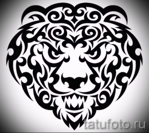 Эскиз тату медведь 45