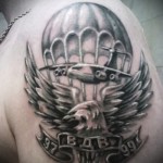 Армейская татуировка - вдв - самолет и парашут
