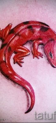 Тату саламандра фото красного цвета